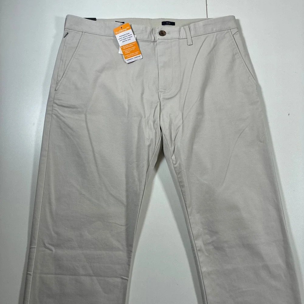 NEW J.Crew Chino Pants 34x34 Stone Flex Slim TruTemp365 Performance Stretch